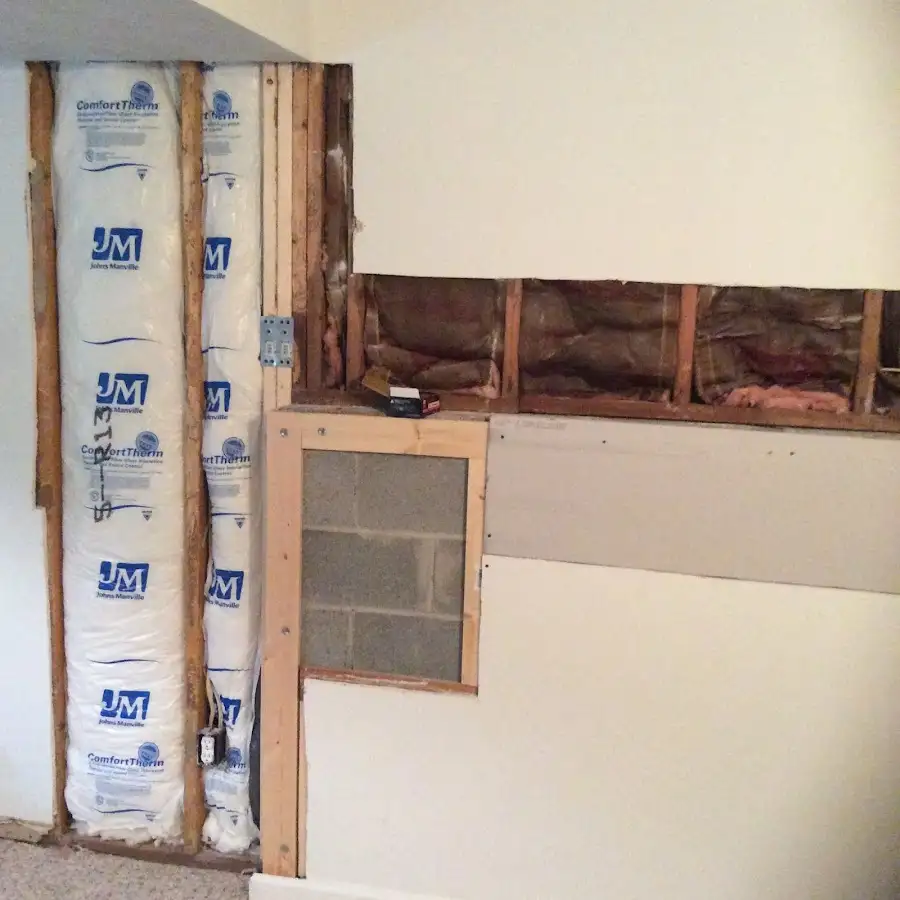 Wall insulation replacement during Structural Drying in East Hampton